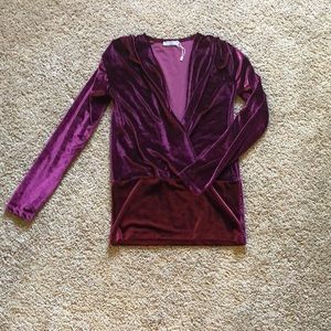 Velvet long sleeve shirt